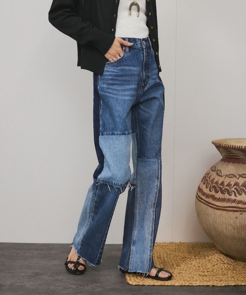 COTTON USA リメイクライクセミフレアデニム SALON adam et rope'（サロン アダム エ ロペ）の「COTTON USA