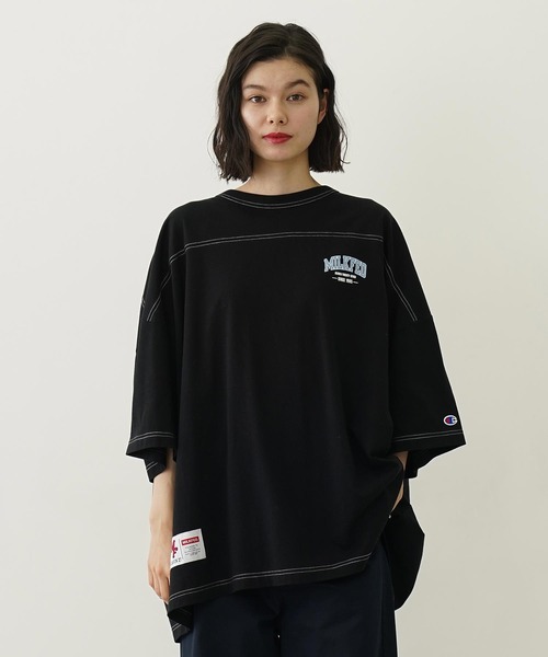 MILKFED.×CHAMPION COLLEGE LOGO BIG FOOTBALL TEE（Tシャツ