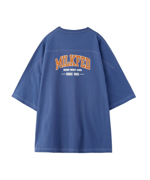 tシャツ MILKFED.×CHAMPION COLLEGE LOGO BIG FOOTBALL TEE レディース メンズ MILKFED.×CHAMPION COLLEGE LOGO BIG FOOTBALL TEE（Tシャツ