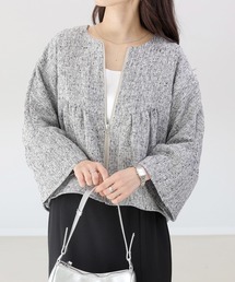 フレアスリーブティアードジャケットブルゾン AMBIDEX Store ○11oz デニム スリットスリーブ ブルゾン(F コン