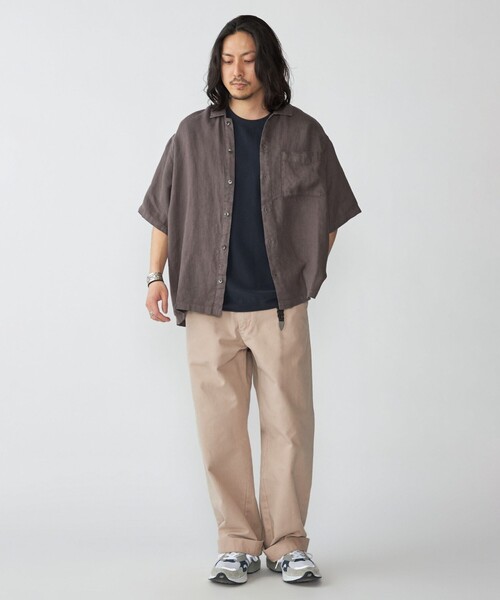 SHIPS(シップス)の「SHIPS: リネン パナマ ウィークエンド ショートスリーブ シャツ(シャツ/ブラウス・メンズ・ホワイト/ダークグレー/ケリーグリーン・SMALL/MEDIUM/LARGE/X-LARGE)」の5枚目の写真