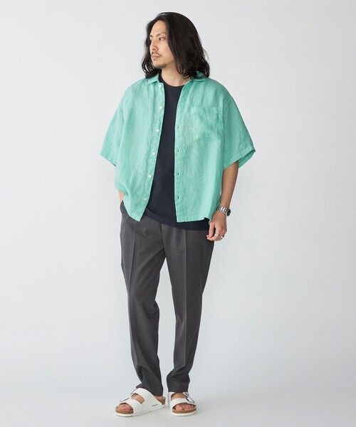 SHIPS(シップス)の「SHIPS: リネン パナマ ウィークエンド ショートスリーブ シャツ(シャツ/ブラウス・メンズ・ホワイト/ダークグレー/ケリーグリーン・SMALL/MEDIUM/LARGE/X-LARGE)」の6枚目の写真