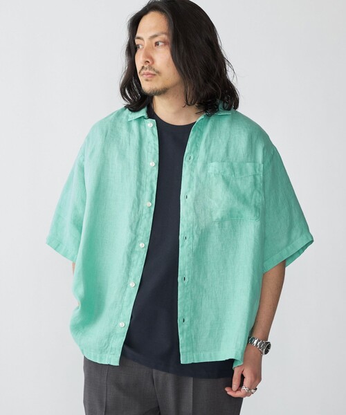 SHIPS(シップス)の「SHIPS: リネン パナマ ウィークエンド ショートスリーブ シャツ(シャツ/ブラウス・メンズ・ホワイト/ダークグレー/ケリーグリーン・SMALL/MEDIUM/LARGE/X-LARGE)」の11枚目の写真