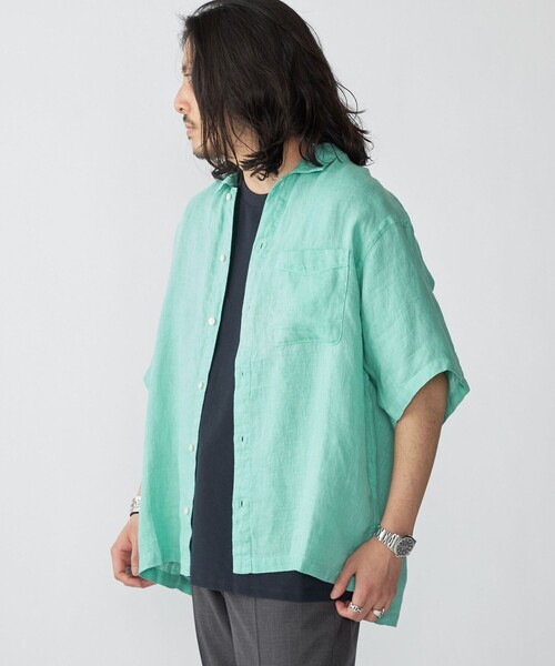 SHIPS(シップス)の「SHIPS: リネン パナマ ウィークエンド ショートスリーブ シャツ(シャツ/ブラウス・メンズ・ホワイト/ダークグレー/ケリーグリーン・SMALL/MEDIUM/LARGE/X-LARGE)」の12枚目の写真