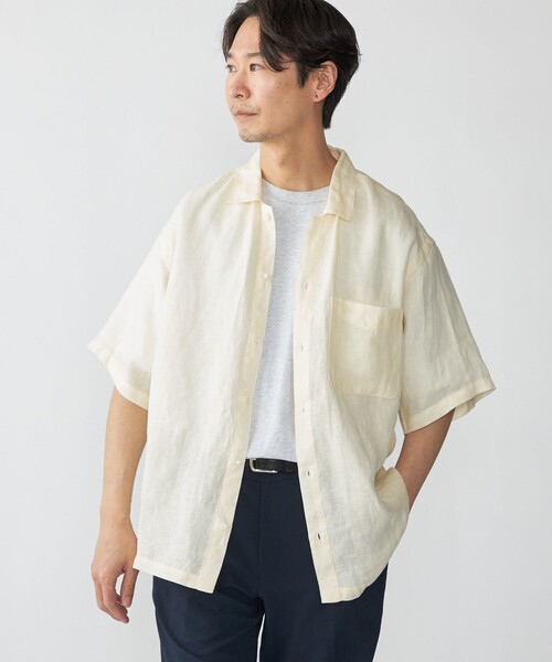 SHIPS(シップス)の「SHIPS: リネン パナマ ウィークエンド ショートスリーブ シャツ(シャツ/ブラウス・メンズ・ホワイト/ダークグレー/ケリーグリーン・SMALL/MEDIUM/LARGE/X-LARGE)」の15枚目の写真