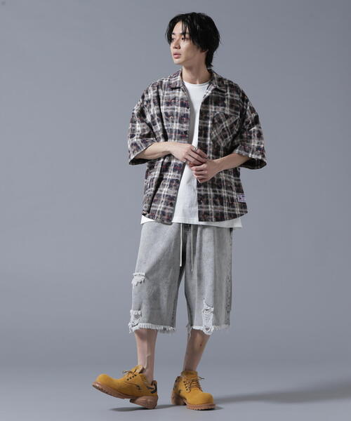 DANKE SCHON（ダンケシェーン）の「【WEB＆DEPOT限定】DankeSchon/ダンケシェーン/DESTOROY DENIM SHORTS（その他パンツ・レディース・グレー/ブラック・M/S/L）」の18枚目の写真