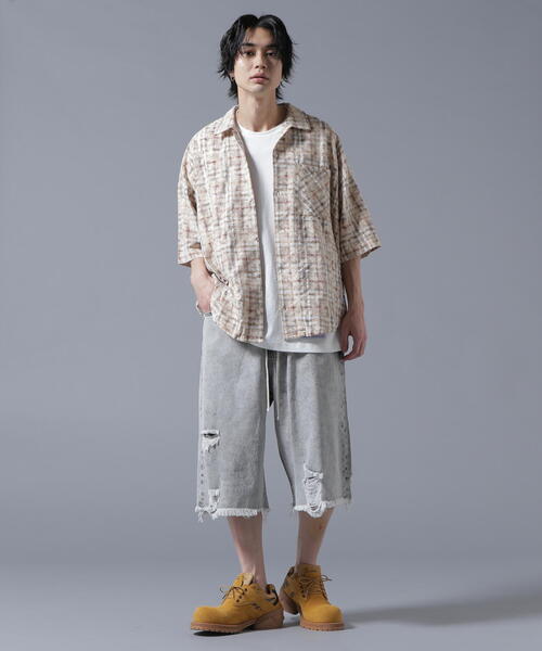 DANKE SCHON（ダンケシェーン）の「【WEB＆DEPOT限定】DankeSchon/ダンケシェーン/DESTOROY DENIM SHORTS（その他パンツ・レディース・グレー/ブラック・M/S/L）」の19枚目の写真