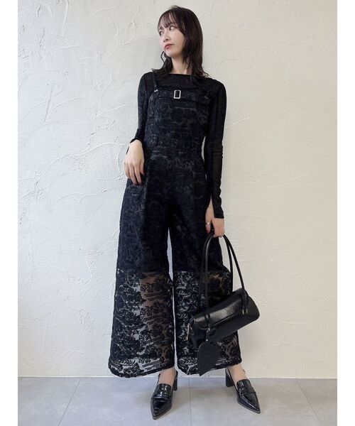 dazzlin(ダズリン)の「レースワイドサロペット(ワンピース・レディース・オフホワイト/ブラック・SMALL/MEDIUM)」の18枚目の写真