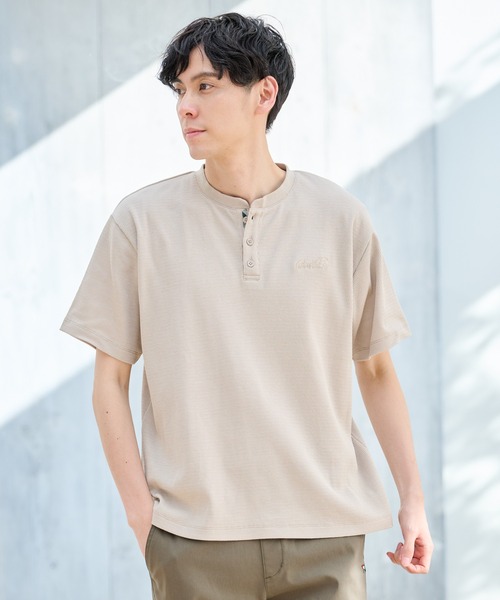 Arnold Palmer（アーノルドパーマー）の「ハニカムワッフル シェア ヘンリーネック Tシャツ（Tシャツ/カットソー・レディース・チャコールグレー/ライトベージュ/アイボリー・L/LL/M/S/XS）」の3枚目の写真