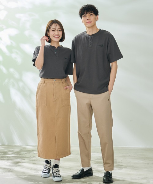 Arnold Palmer（アーノルドパーマー）の「ハニカムワッフル シェア ヘンリーネック Tシャツ（Tシャツ/カットソー・レディース・チャコールグレー/ライトベージュ/アイボリー・L/LL/M/S/XS）」の4枚目の写真