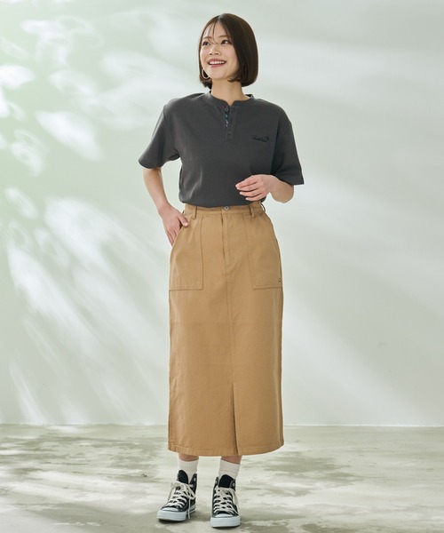 Arnold Palmer（アーノルドパーマー）の「ハニカムワッフル シェア ヘンリーネック Tシャツ（Tシャツ/カットソー・レディース・チャコールグレー/ライトベージュ/アイボリー・L/LL/M/S/XS）」の22枚目の写真