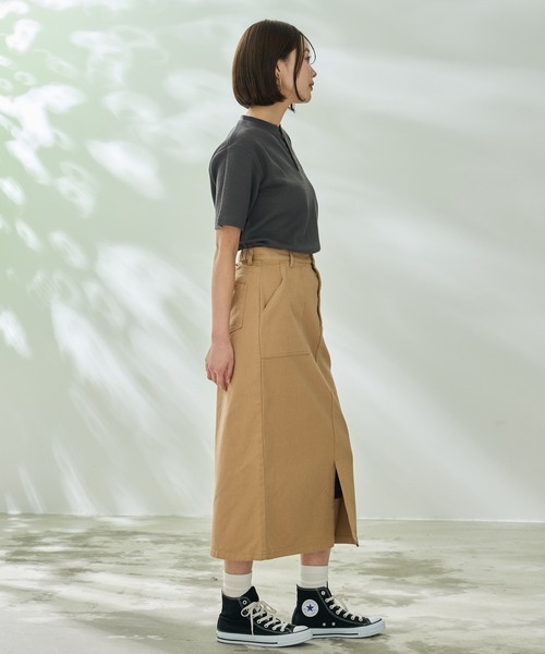 Arnold Palmer（アーノルドパーマー）の「ハニカムワッフル シェア ヘンリーネック Tシャツ（Tシャツ/カットソー・レディース・チャコールグレー/ライトベージュ/アイボリー・L/LL/M/S/XS）」の13枚目の写真