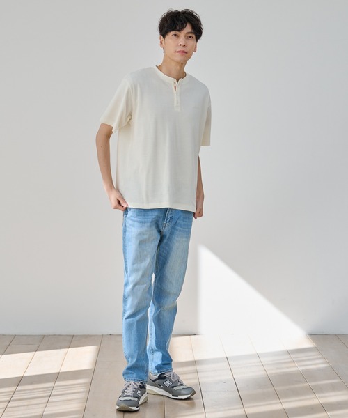 Arnold Palmer（アーノルドパーマー）の「ハニカムワッフル シェア ヘンリーネック Tシャツ（Tシャツ/カットソー・レディース・チャコールグレー/ライトベージュ/アイボリー・L/LL/M/S/XS）」の7枚目の写真