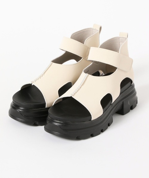 LEPSIM（レプシィム）の「厚底ソールサンダル　322183（サンダル・レディース・ブラック/アイボリー・LARGE/MEDIUM）」の4枚目の写真