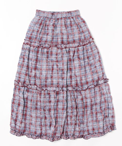 GORGE（ゴージ）の「《チェック柄×ティアードデザイン》レディース ロングスカート 体型カバー 春夏秋（スカート・レディース・レッド/ブラウン・F）」の19枚目の写真