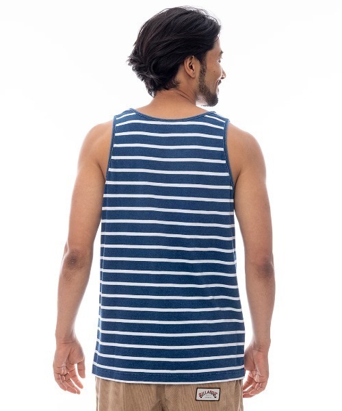 BILLABONG(ビラボン)の「BILLABONG メンズ 【INDIGO COLLECTION】 INDIGO BOARDER タンクトップ 【2025年春夏モデル】/ビラボンワンポイントボーダータンクトップ(タンクトップ・メンズ・インディゴブルー/ネイビー・X-LARGE/LARGE/MEDIUM)」の3枚目の写真