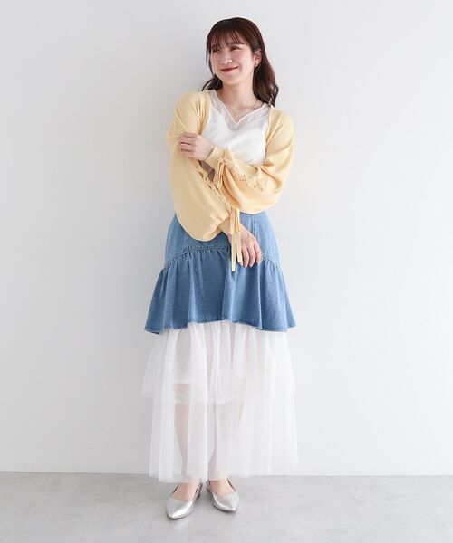 dazzlin（ダズリン）の「dazzlin ニットボレロ（カーディガン/ボレロ・レディース・イエロー/ネイビー/オフホワイト・FREE）」の20枚目の写真