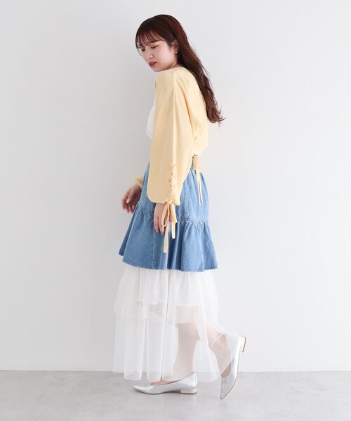 dazzlin（ダズリン）の「dazzlin ニットボレロ（カーディガン/ボレロ・レディース・イエロー/ネイビー/オフホワイト・FREE）」の19枚目の写真