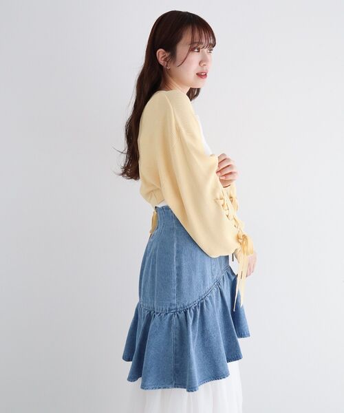 dazzlin（ダズリン）の「dazzlin ニットボレロ（カーディガン/ボレロ・レディース・イエロー/ネイビー/オフホワイト・FREE）」の16枚目の写真