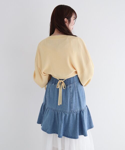 dazzlin（ダズリン）の「dazzlin ニットボレロ（カーディガン/ボレロ・レディース・イエロー/ネイビー/オフホワイト・FREE）」の15枚目の写真