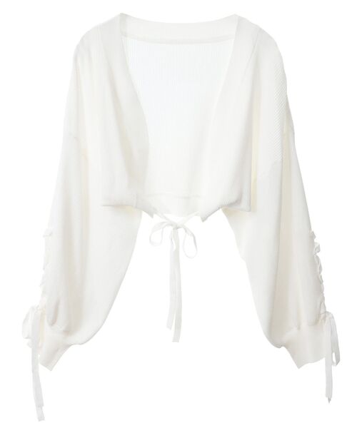 dazzlin（ダズリン）の「dazzlin ニットボレロ（カーディガン/ボレロ・レディース・イエロー/ネイビー/オフホワイト・FREE）」の6枚目の写真