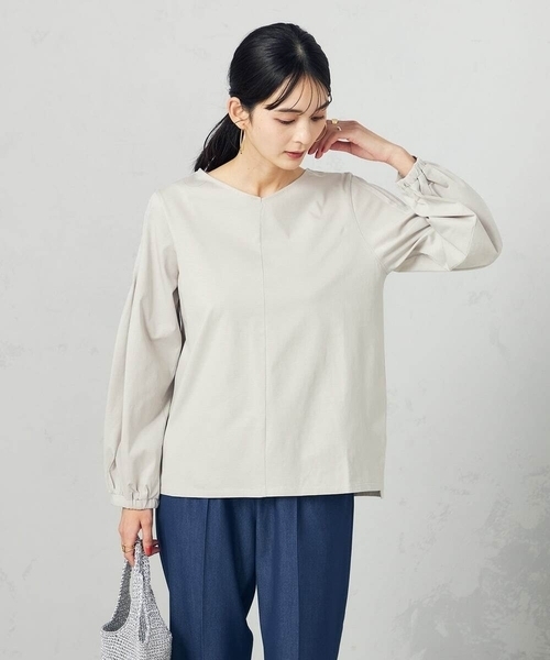 a.v.v（アーヴェヴェ）の「ピンタックスリーブトップス（Tシャツ/カットソー・レディース・ブラック/グレー系その他/クリーム/ブルー・36/38/40/34/42）」の11枚目の写真