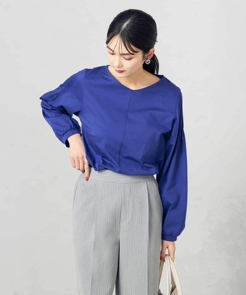 a.v.v（アーヴェヴェ）の「ピンタックスリーブトップス（Tシャツ/カットソー・レディース・ブラック/グレー系その他/クリーム/ブルー・36/38/40/34/42）」の15枚目の写真