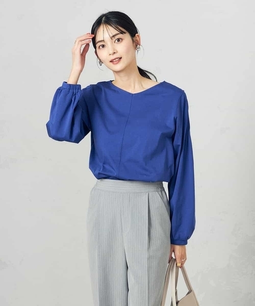 a.v.v（アーヴェヴェ）の「ピンタックスリーブトップス（Tシャツ/カットソー・レディース・ブラック/グレー系その他/クリーム/ブルー・36/38/40/34/42）」の16枚目の写真