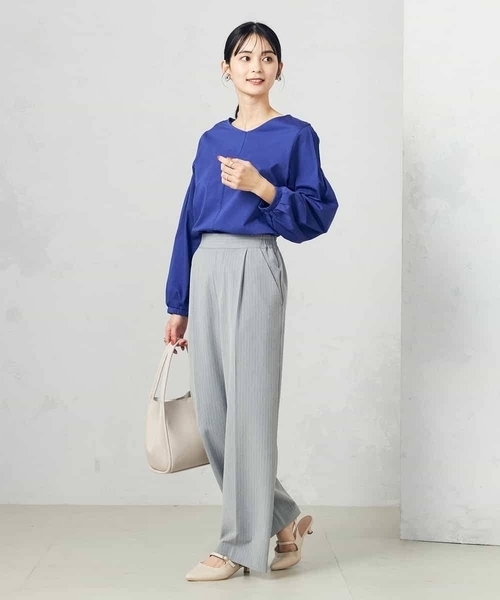 a.v.v（アーヴェヴェ）の「ピンタックスリーブトップス（Tシャツ/カットソー・レディース・ブラック/グレー系その他/クリーム/ブルー・36/38/40/34/42）」の18枚目の写真