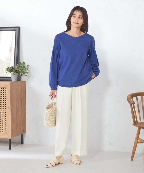 a.v.v（アーヴェヴェ）の「ピンタックスリーブトップス（Tシャツ/カットソー・レディース・ブラック/グレー系その他/クリーム/ブルー・36/38/40/34/42）」の21枚目の写真