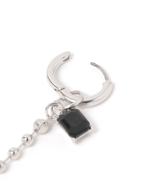 niko and...（ニコアンド）の「ボールチェーンストーンピアス（ピアス（両耳用）・レディース・イエロー/グレー・0）」の3枚目の写真