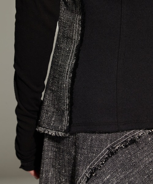 STUDIOUS（ステュディオス）の「【STUDIOUS/ステュディオス】Silk Linen Bustier Combi Top/シルクリネンビスチェコンビトップス（Tシャツ/カットソー・レディース・ベージュ/ブラック・FREE）」の20枚目の写真