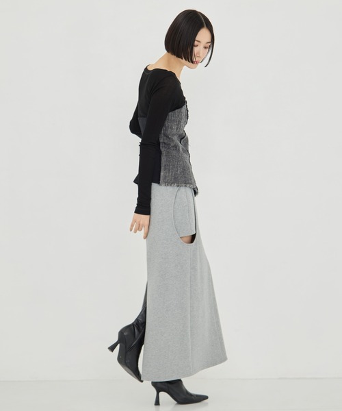 STUDIOUS/ステュディオス】Silk Linen Bustier Combi Top/シルクリネン