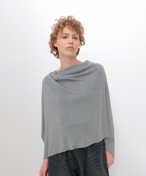 DRESSLAVE(ドレスレイブ)の「high twist silk cape(ハイツイストシルクケープ)(ニット/セーター・レディース・グレー/ブラック・38)」の10枚目の写真