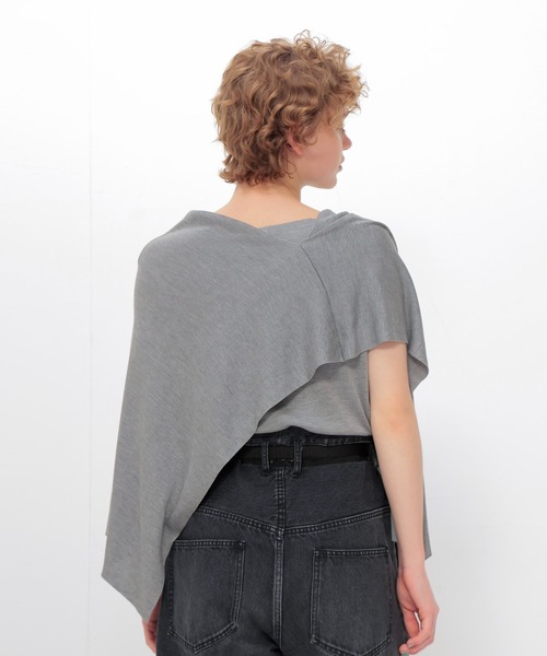 DRESSLAVE(ドレスレイブ)の「high twist silk cape(ハイツイストシルクケープ)(ニット/セーター・レディース・グレー/ブラック・38)」の12枚目の写真