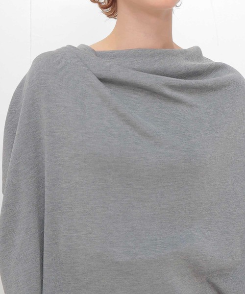DRESSLAVE(ドレスレイブ)の「high twist silk cape(ハイツイストシルクケープ)(ニット/セーター・レディース・グレー/ブラック・38)」の13枚目の写真