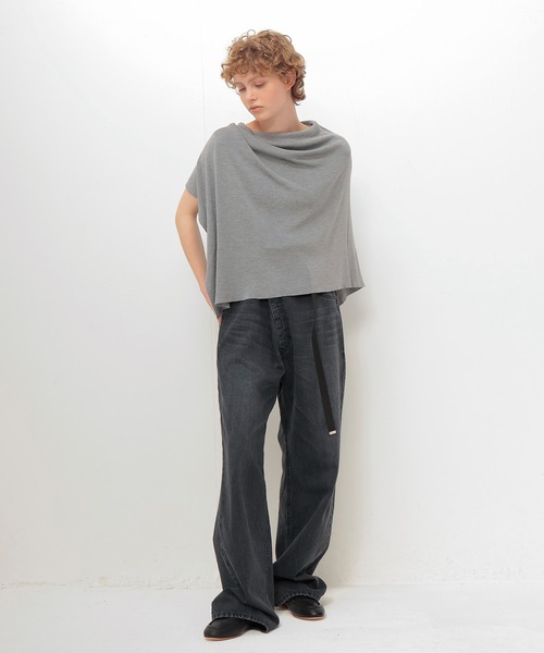 DRESSLAVE(ドレスレイブ)の「high twist silk cape(ハイツイストシルクケープ)(ニット/セーター・レディース・グレー/ブラック・38)」の15枚目の写真
