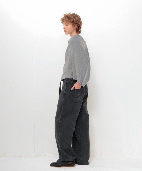 DRESSLAVE(ドレスレイブ)の「high twist silk cape(ハイツイストシルクケープ)(ニット/セーター・レディース・グレー/ブラック・38)」の16枚目の写真