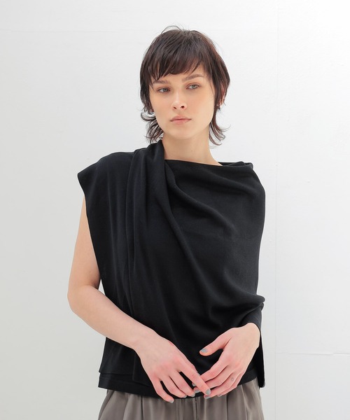 DRESSLAVE(ドレスレイブ)の「high twist silk cape(ハイツイストシルクケープ)(ニット/セーター・レディース・グレー/ブラック・38)」の18枚目の写真