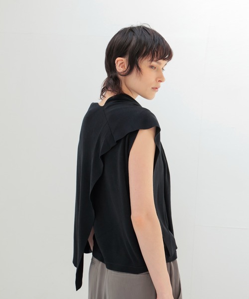 DRESSLAVE(ドレスレイブ)の「high twist silk cape(ハイツイストシルクケープ)(ニット/セーター・レディース・グレー/ブラック・38)」の19枚目の写真