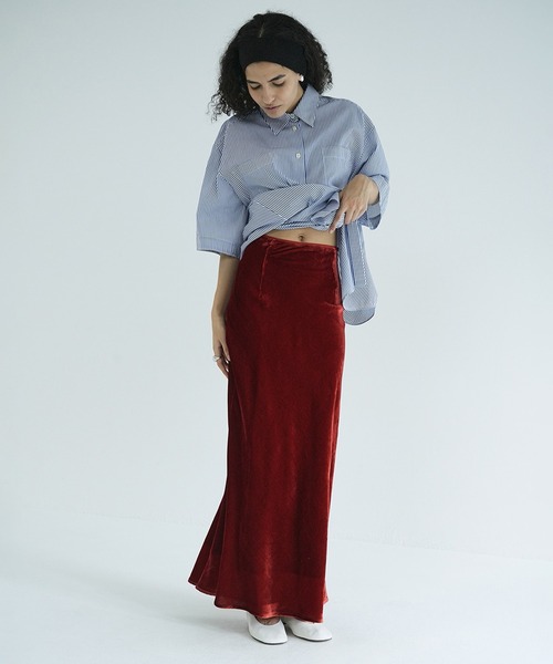 新品未使用　CLANE VELOUR MERMAID LINE SKIRT セール】VELOR MERMAID LINE SKIRT（スカート）｜CLANE（クラネ