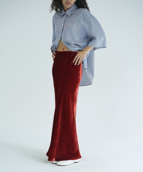 スカート CLANE VELOUR MERMAID LINE SKIRT セール】VELOR MERMAID LINE SKIRT（スカート）｜CLANE（クラネ