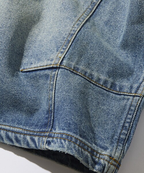 NAUTICA（ノーティカ）の「NAUTICA/ノーティカ Super Wide Curve Double Knee Denim Cropped Pants/スーパーワイド カーブ ダブルニー デニム クロップドパンツ（その他パンツ・メンズ・ブラック/ネイビー/サックスブルー・MEDIUM/LARGE/X-LARGE）」の4枚目の写真