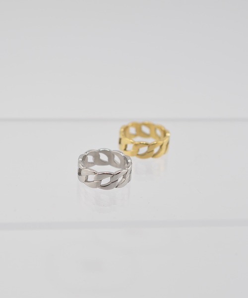 BROTHERHOOD(ブラザーフッド)の「【earyear】Infinity Chain Band design peti Volume Ring(リング・レディース・シルバー/ゴールド・SMALL/MEDIUM/LARGE)」の3枚目の写真