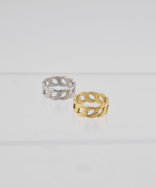BROTHERHOOD(ブラザーフッド)の「【earyear】Infinity Chain Band design peti Volume Ring(リング・レディース・シルバー/ゴールド・SMALL/MEDIUM/LARGE)」の4枚目の写真