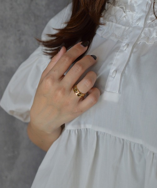 BROTHERHOOD(ブラザーフッド)の「【earyear】Infinity Chain Band design peti Volume Ring(リング・レディース・シルバー/ゴールド・SMALL/MEDIUM/LARGE)」の10枚目の写真