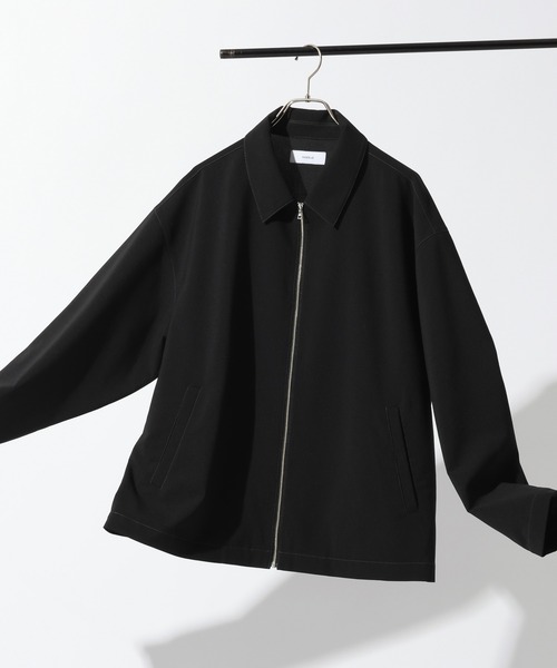 RAGEBLUE（レイジブルー）の「＜吸水速乾・イージーケア＞【Satistex Dry】リラックスジップシャツジャケット（シャツ/ブラウス・メンズ・ネイビー/グレー系その他/ブラック・LARGE/MEDIUM）」の2枚目の写真