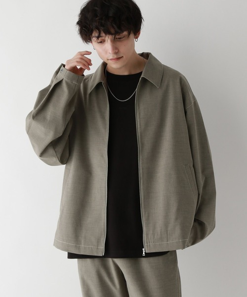 RAGEBLUE（レイジブルー）の「＜吸水速乾・イージーケア＞【Satistex Dry】リラックスジップシャツジャケット（シャツ/ブラウス・メンズ・ネイビー/グレー系その他/ブラック・LARGE/MEDIUM）」の17枚目の写真