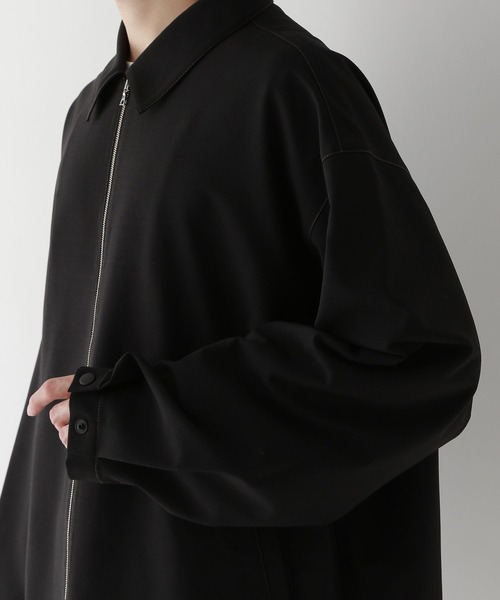 RAGEBLUE（レイジブルー）の「＜吸水速乾・イージーケア＞【Satistex Dry】リラックスジップシャツジャケット（シャツ/ブラウス・メンズ・ネイビー/グレー系その他/ブラック・LARGE/MEDIUM）」の15枚目の写真