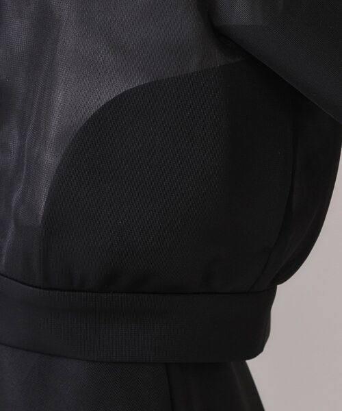 OPAQUE.CLIP（オペークドットクリップ）の「スポンディッシュシアーノーカラーブルゾン【洗濯機洗い可】（ブルゾン・レディース・ブラック/グリーン系・00）」の17枚目の写真